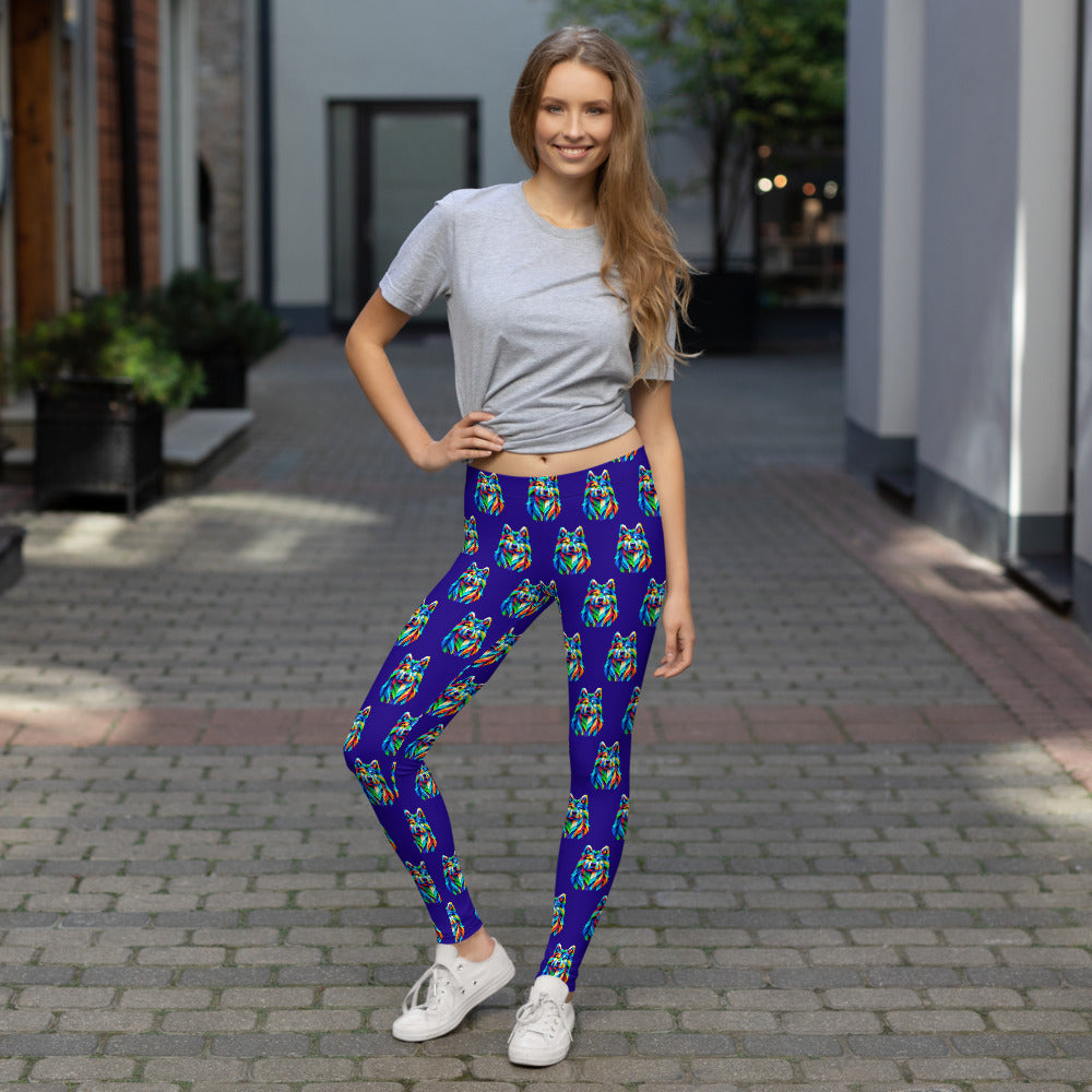 Leggings - Blue dog