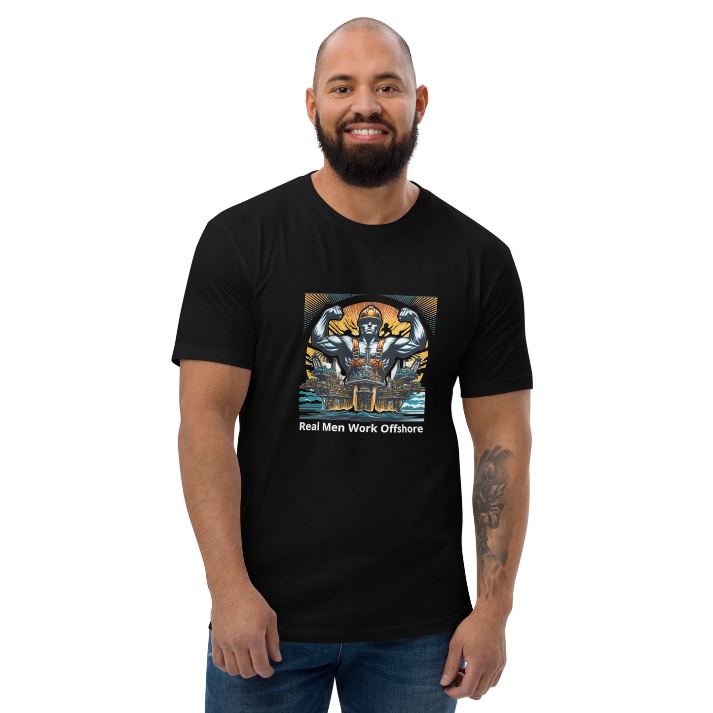 Short Sleeve T-shirt - Real Men Work Offshore 3
