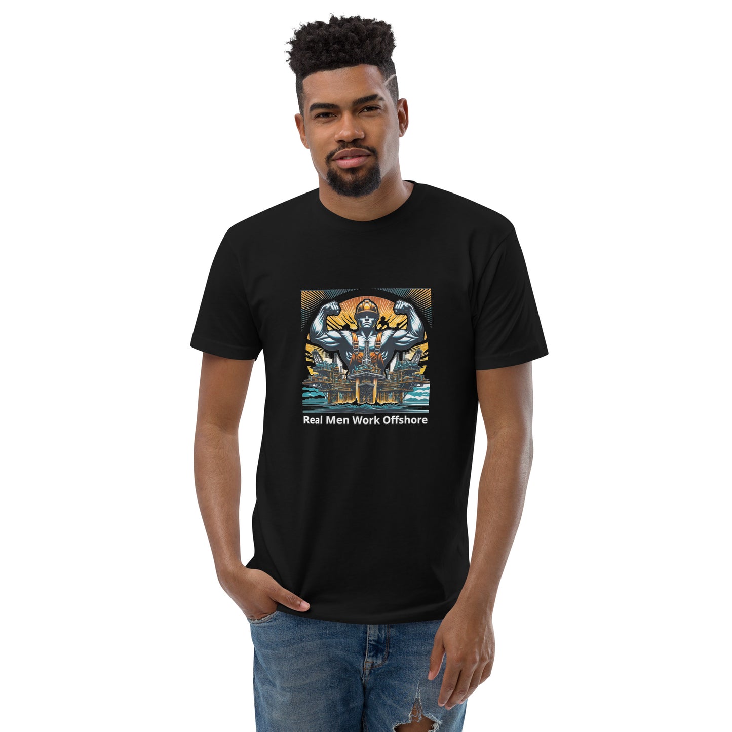 Short Sleeve T-shirt - Real Men Work Offshore 3