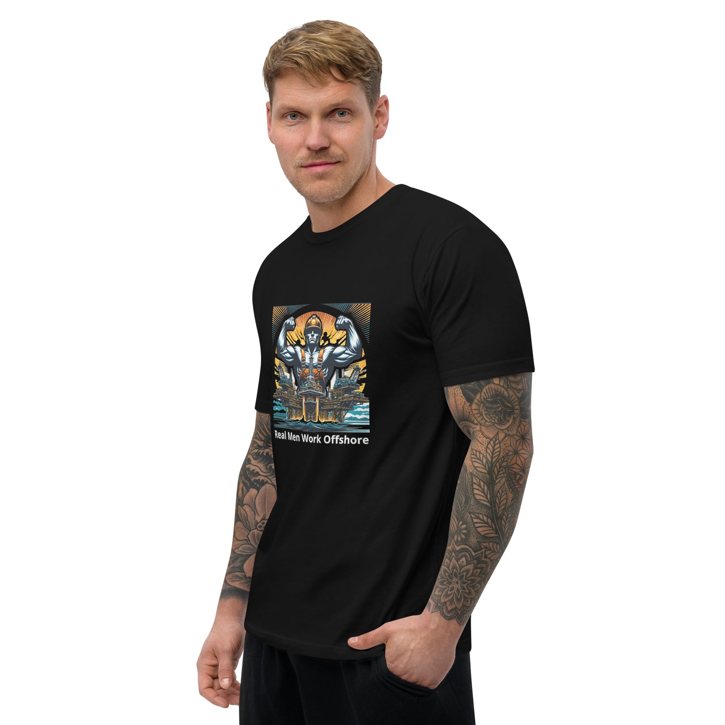 Short Sleeve T-shirt - Real Men Work Offshore 3