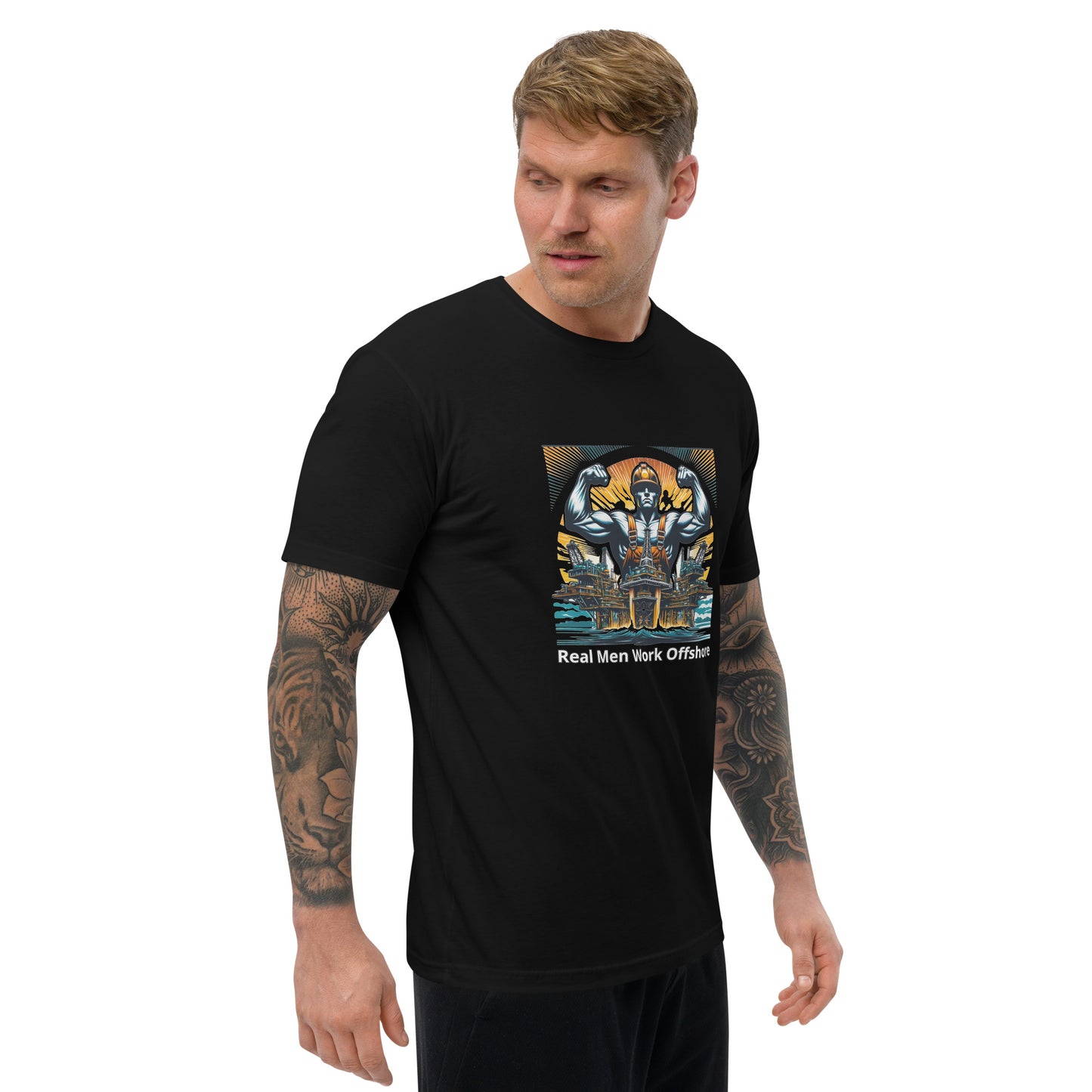 Short Sleeve T-shirt - Real Men Work Offshore 3