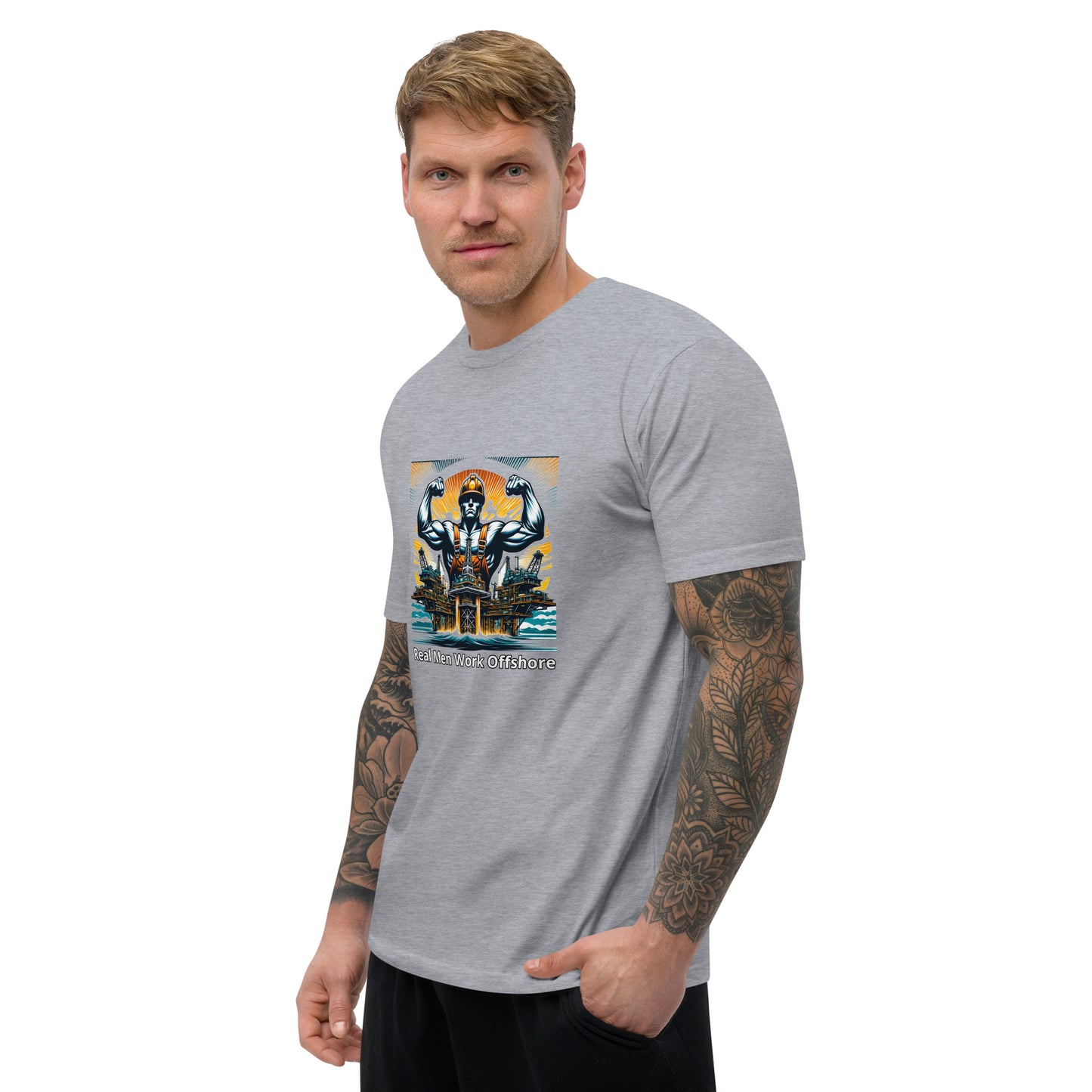 Short Sleeve T-shirt - Real Men Work Offshore 3