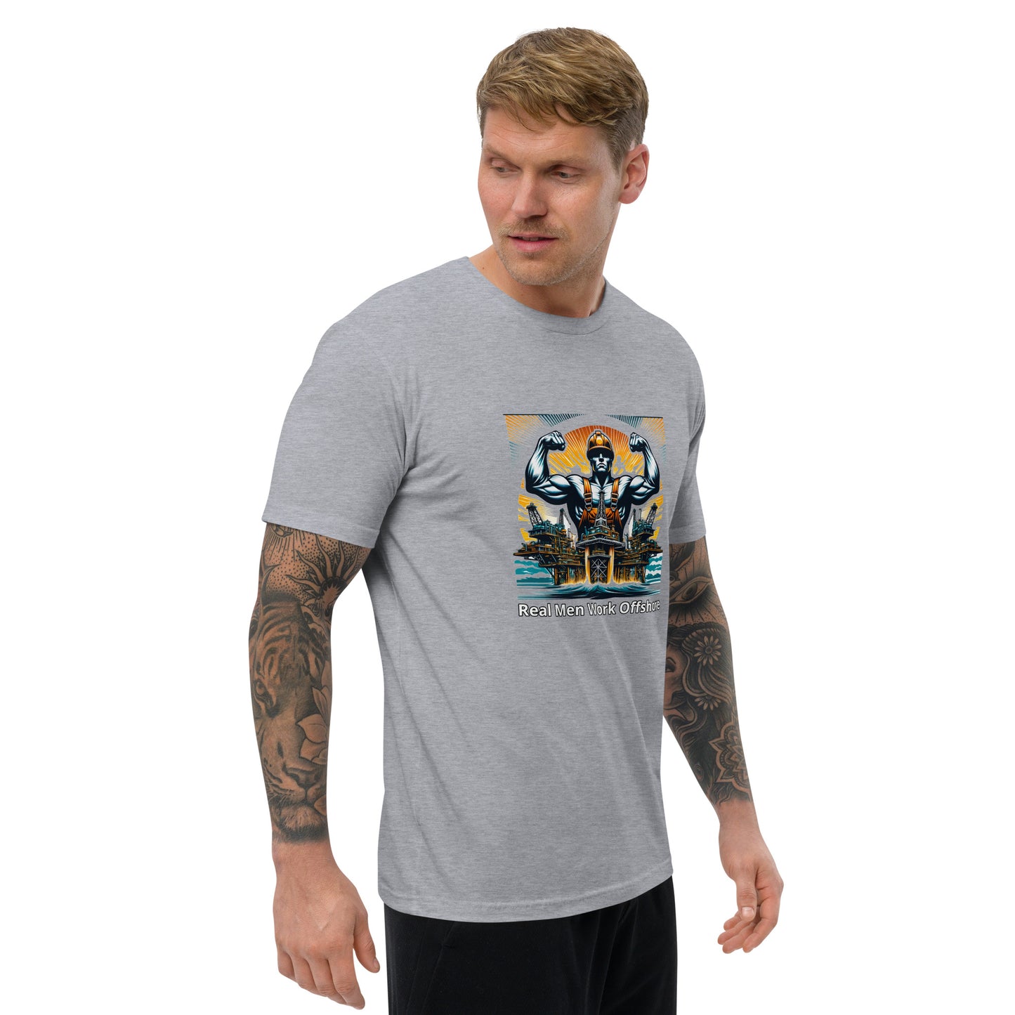 Short Sleeve T-shirt - Real Men Work Offshore 3