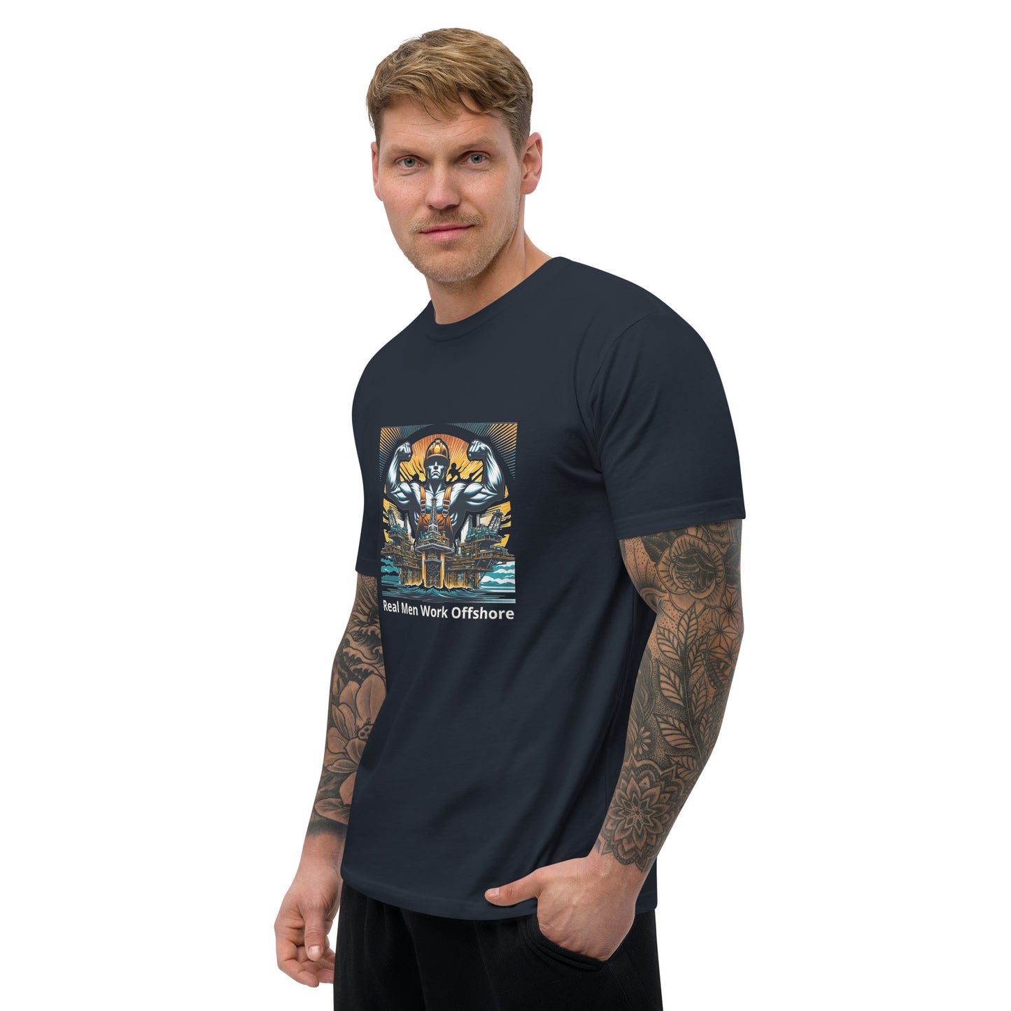 Short Sleeve T-shirt - Real Men Work Offshore 3