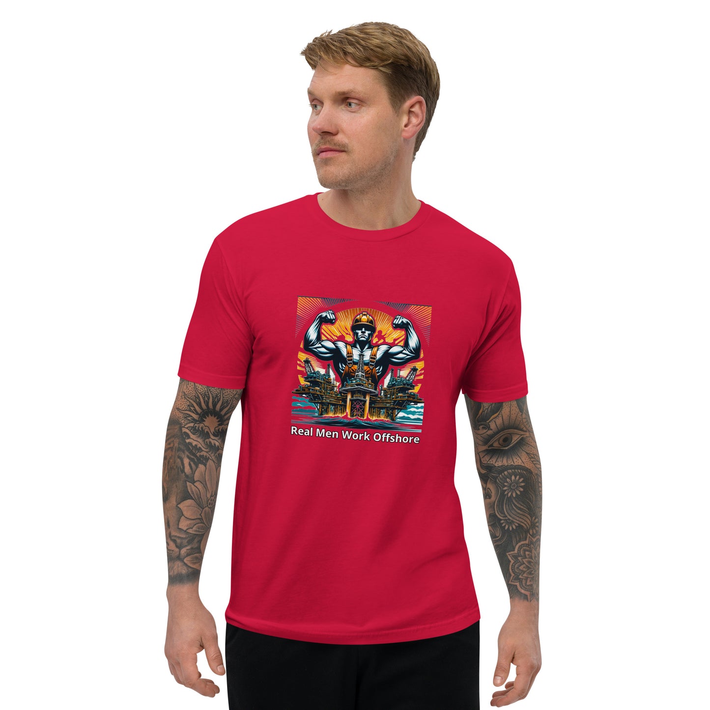 Short Sleeve T-shirt - Real Men Work Offshore 3
