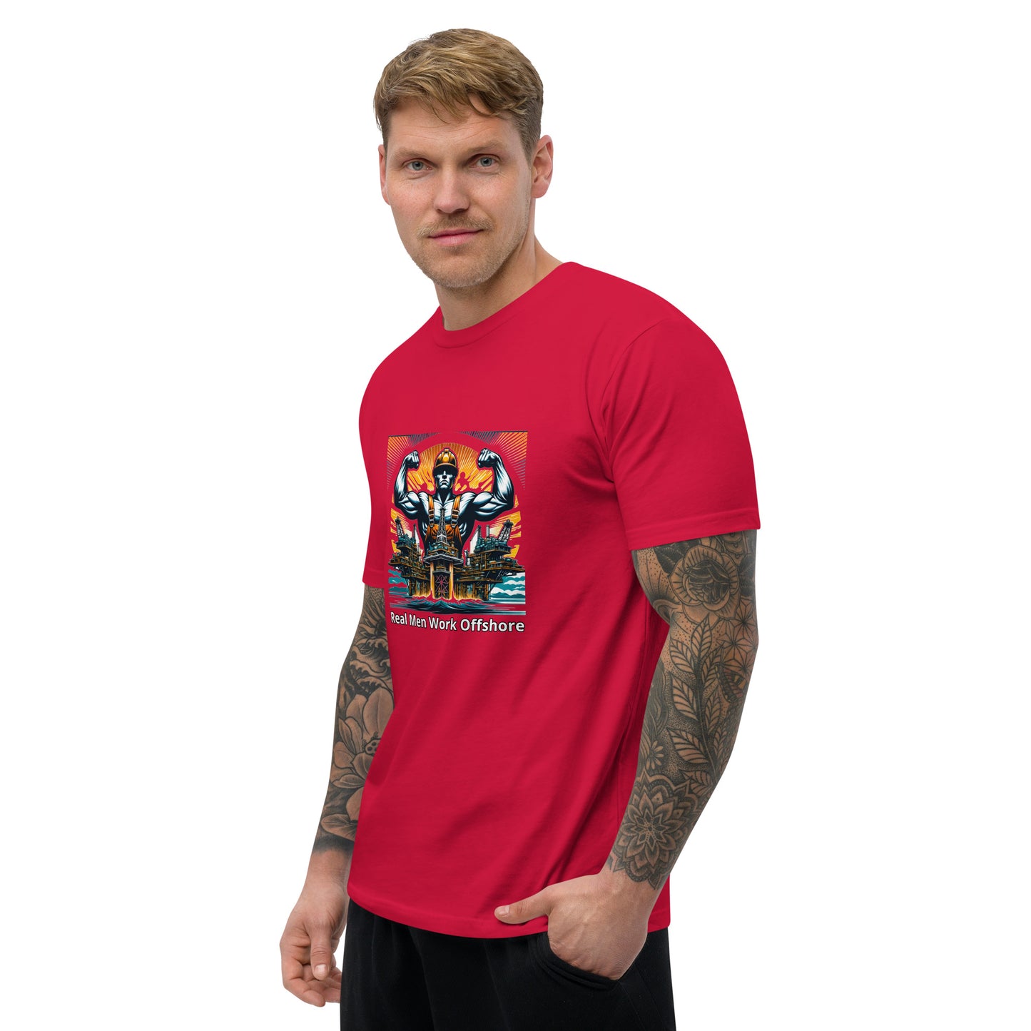 Short Sleeve T-shirt - Real Men Work Offshore 3