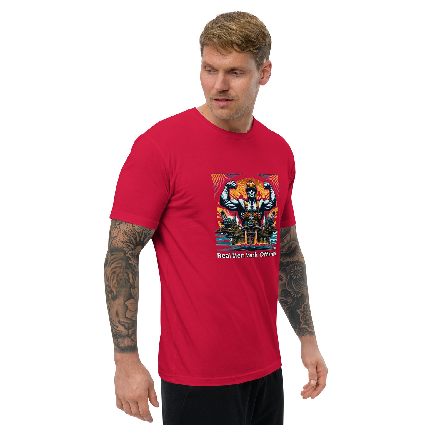 Short Sleeve T-shirt - Real Men Work Offshore 3