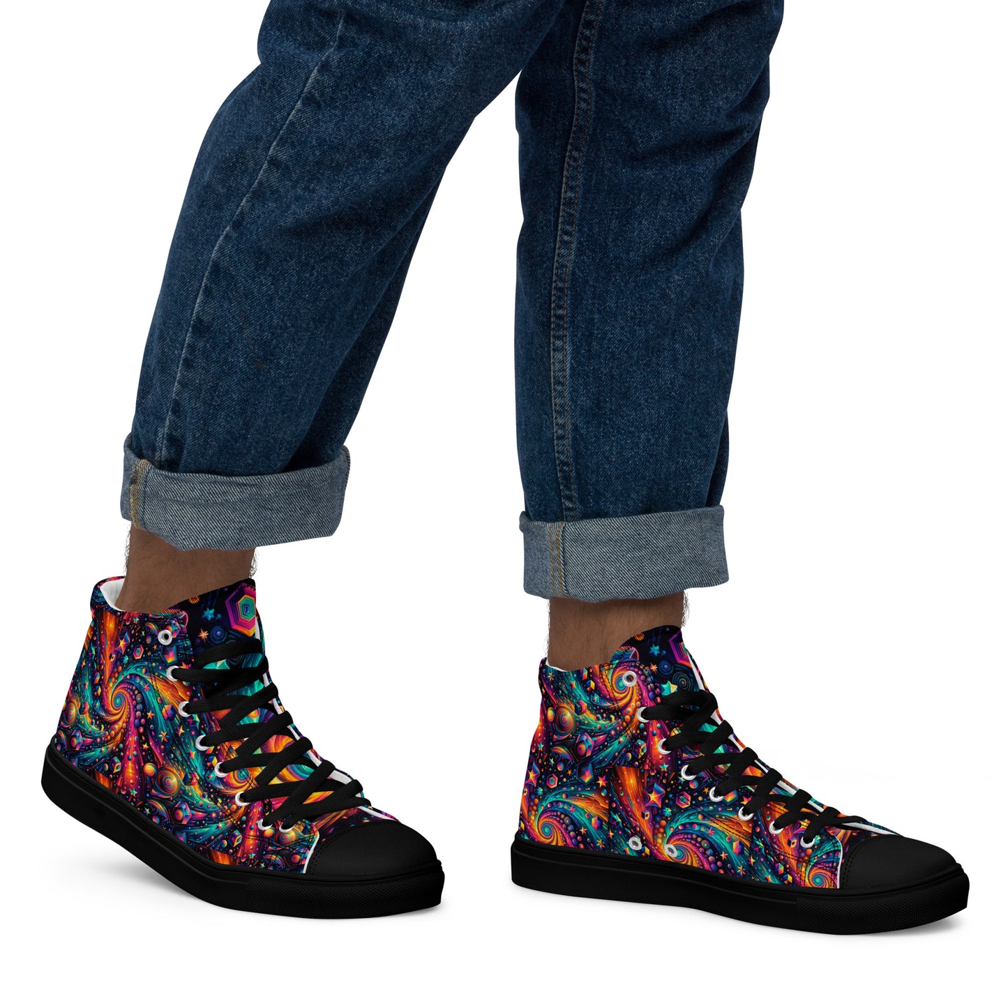 Men’s high top canvas shoes - Night Sky