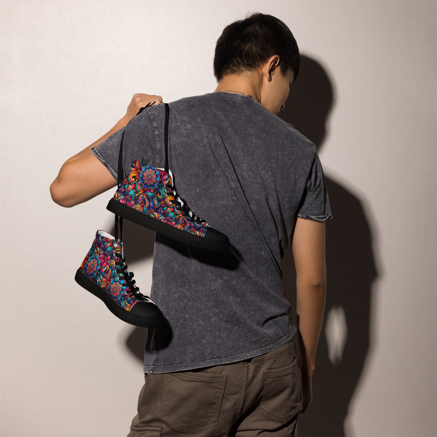 Men’s high top canvas shoes - Mandalas