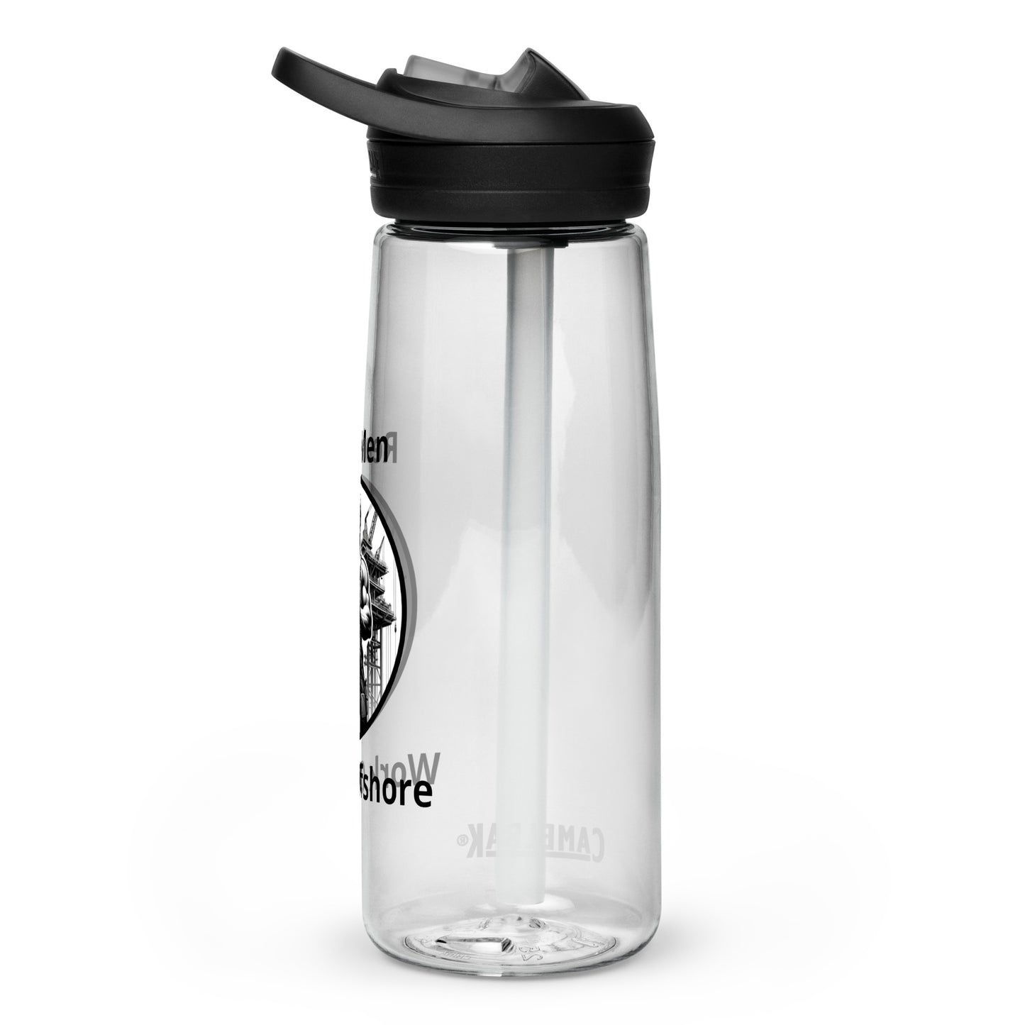 Sports water bottle - Real Men Work Offshore 1