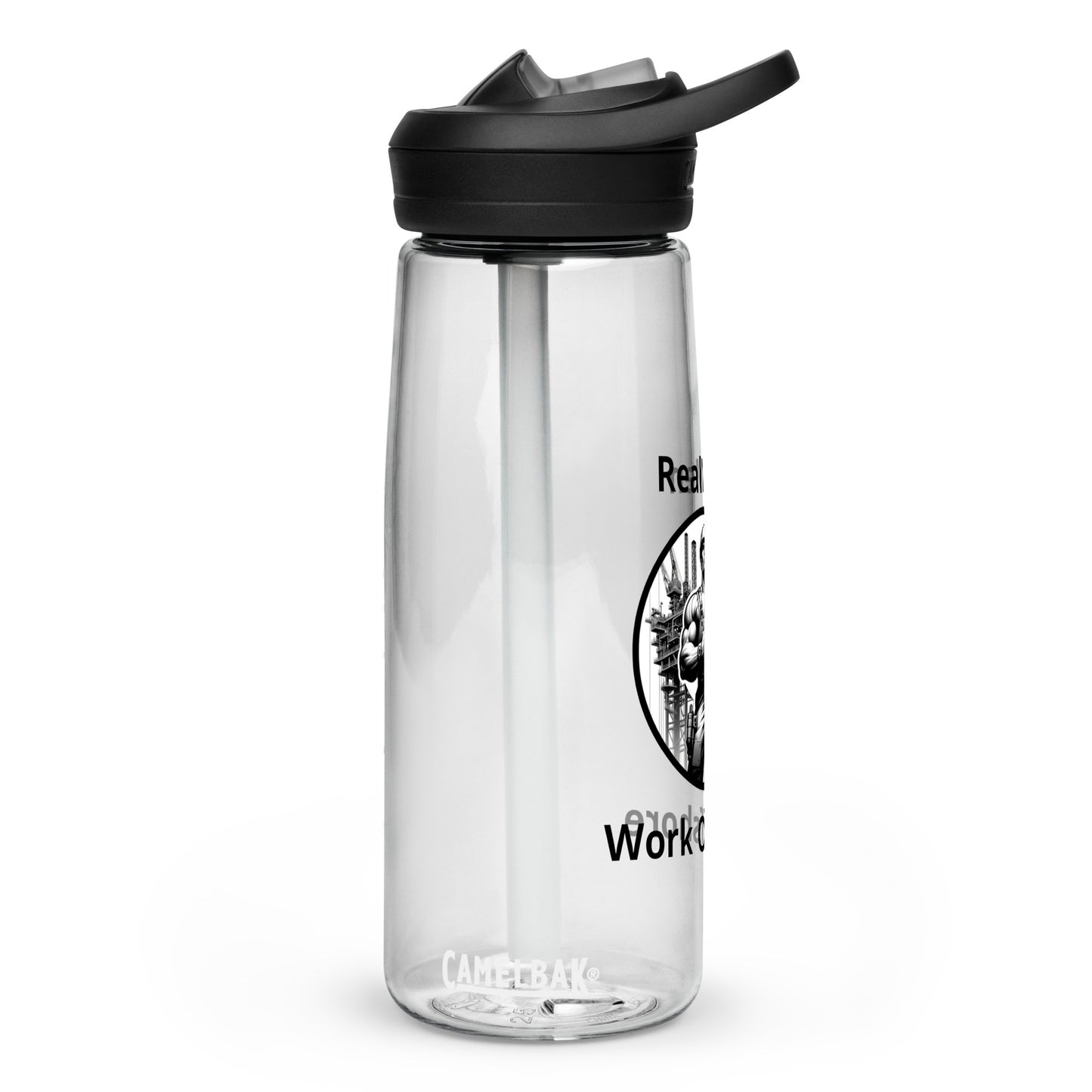 Sports water bottle - Real Men Work Offshore 1