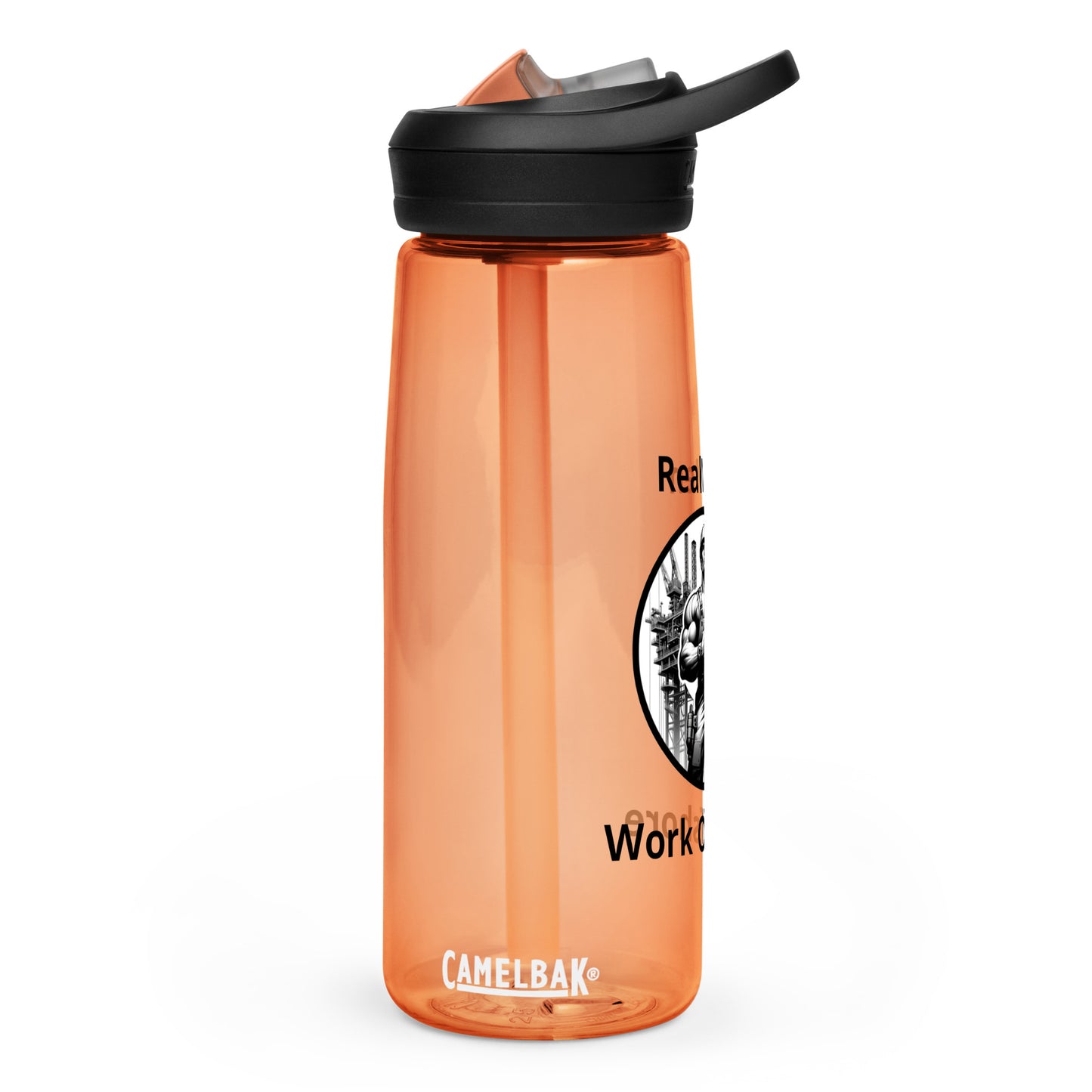 Sports water bottle - Real Men Work Offshore 1