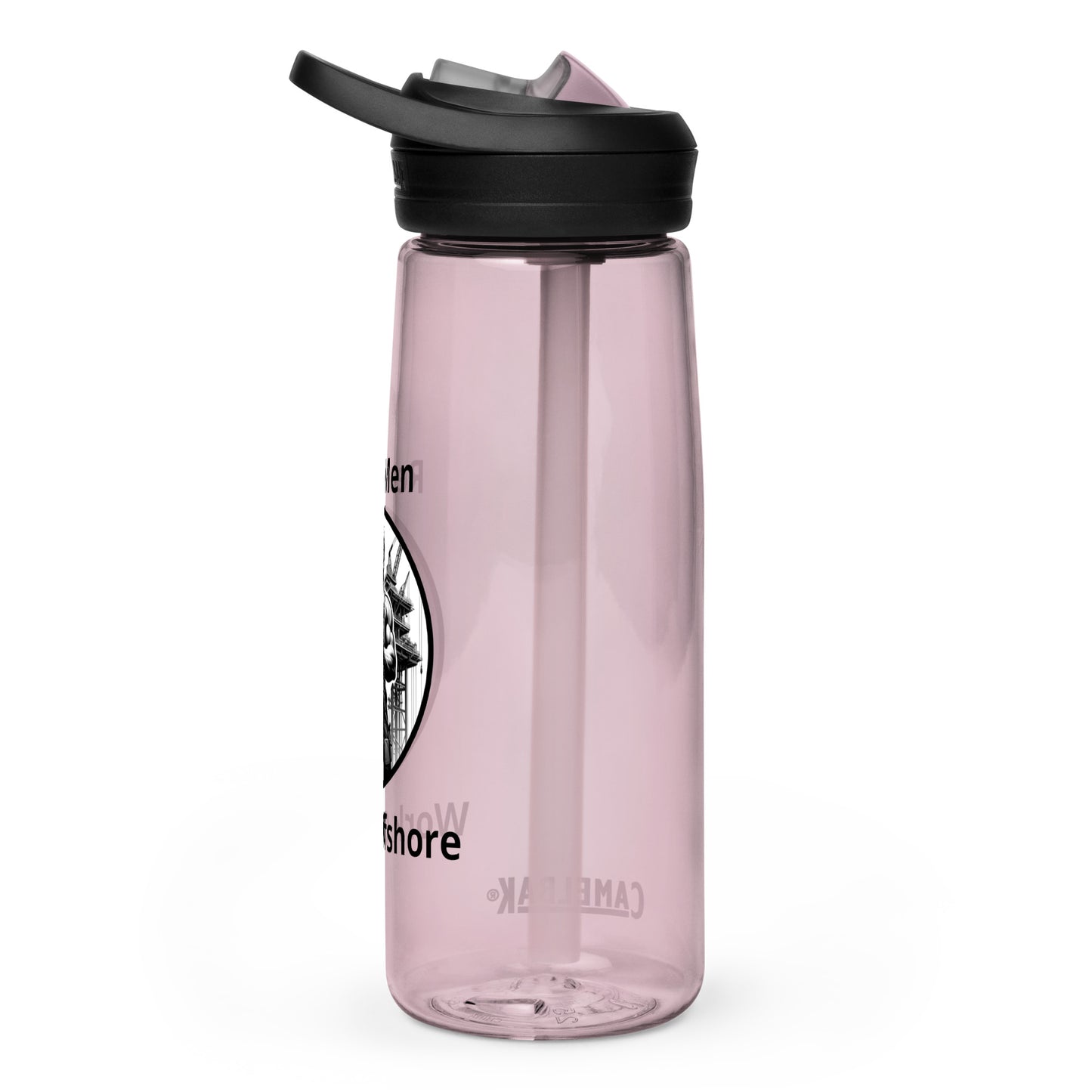 Sports water bottle - Real Men Work Offshore 1