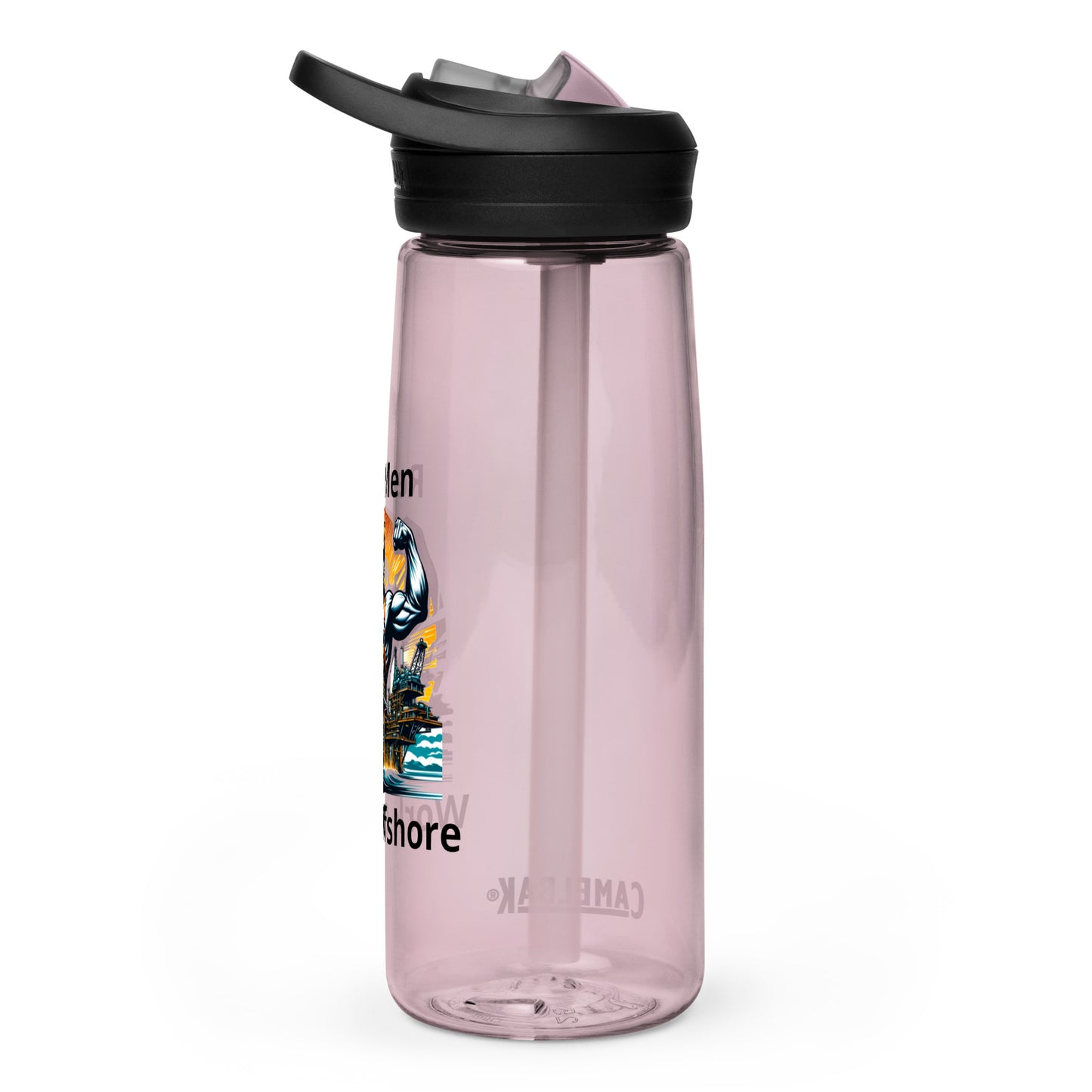 Sports water bottle - Real Men Work Offshore 3