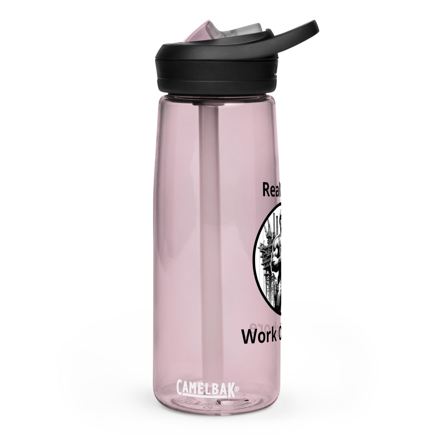 Sports water bottle - Real Men Work Offshore 1