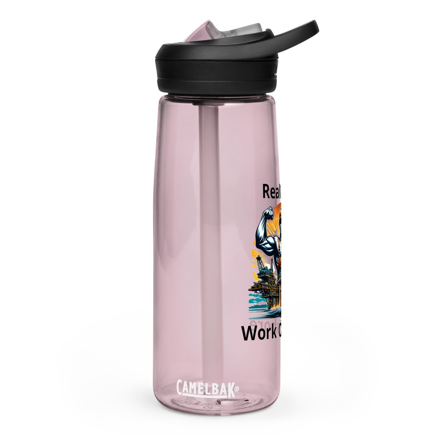 Sports water bottle - Real Men Work Offshore 3