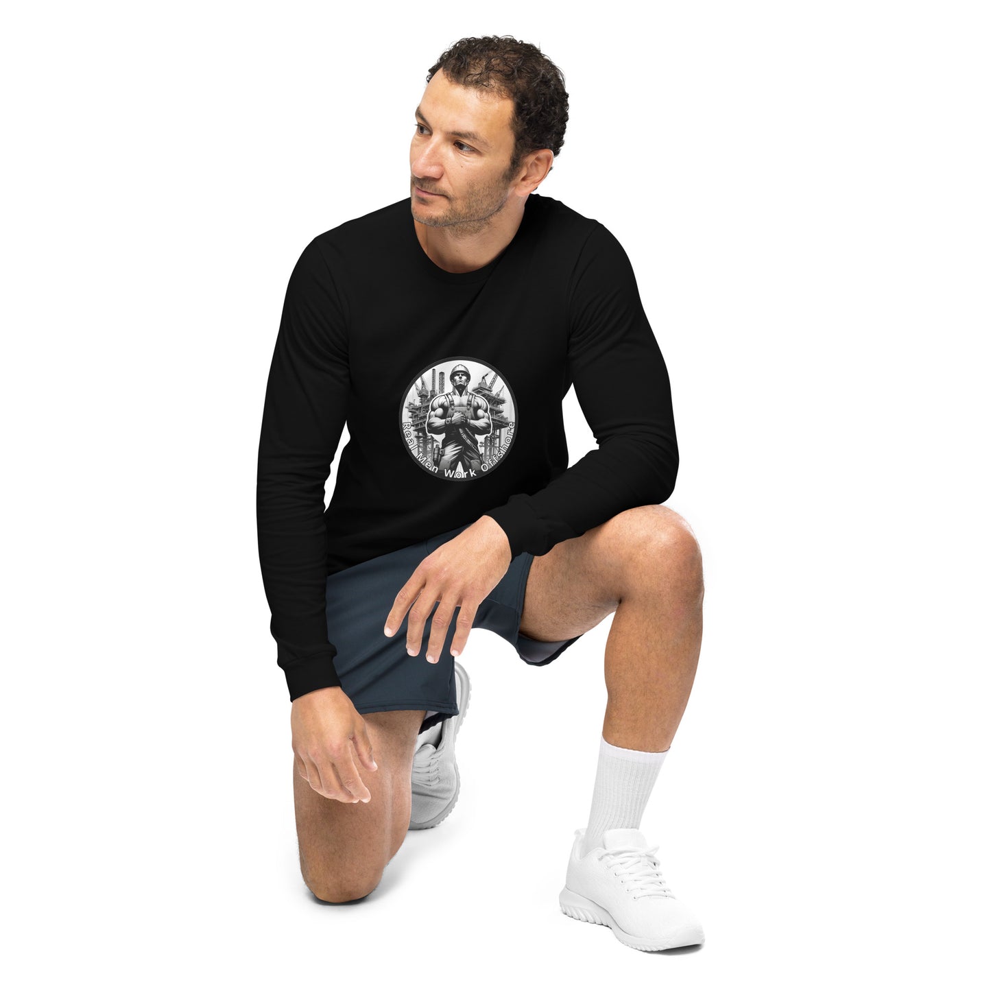 Unisex Long Sleeve Tee - Real Men Work Offshore