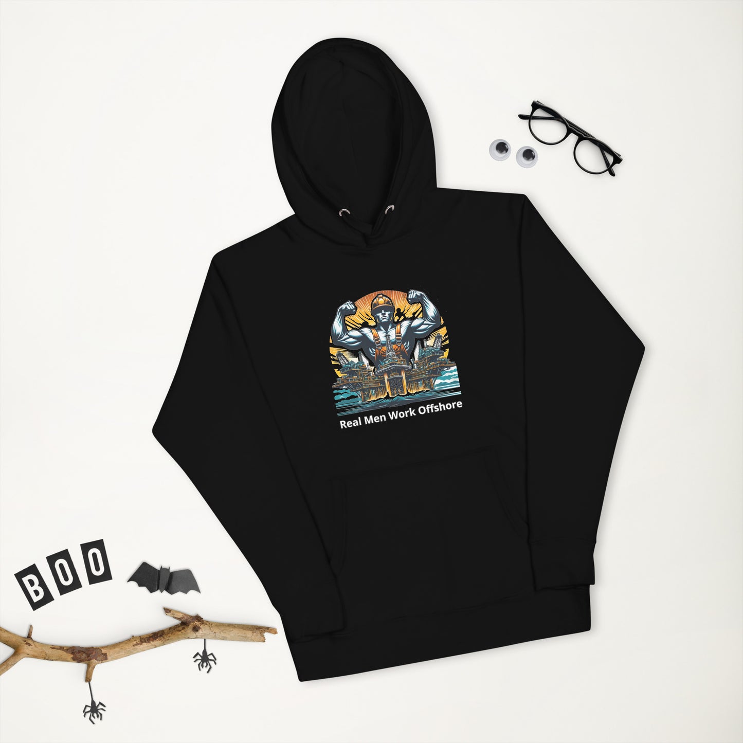 Unisex Hoodie - Real Men Work Offshore 3