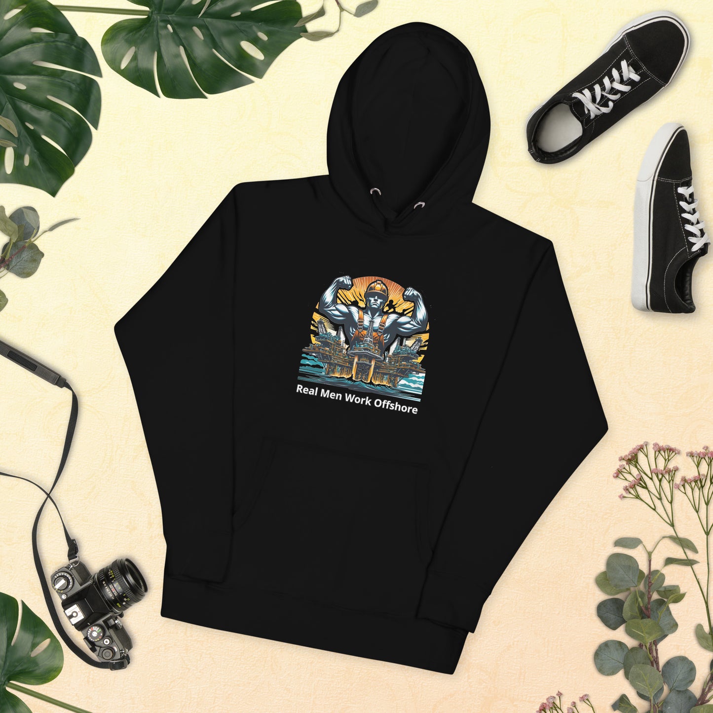 Unisex Hoodie - Real Men Work Offshore 3