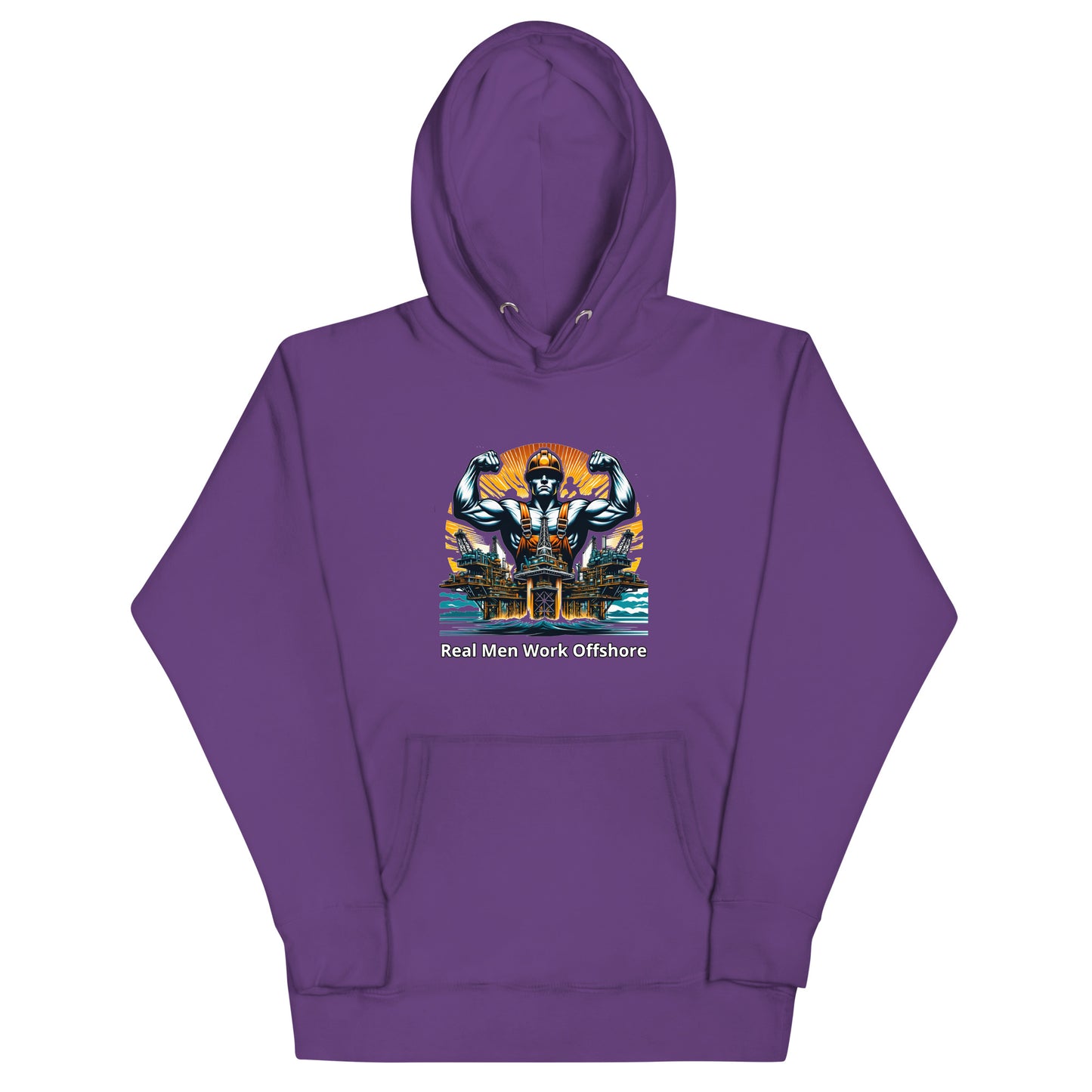 Unisex Hoodie - Real Men Work Offshore 3