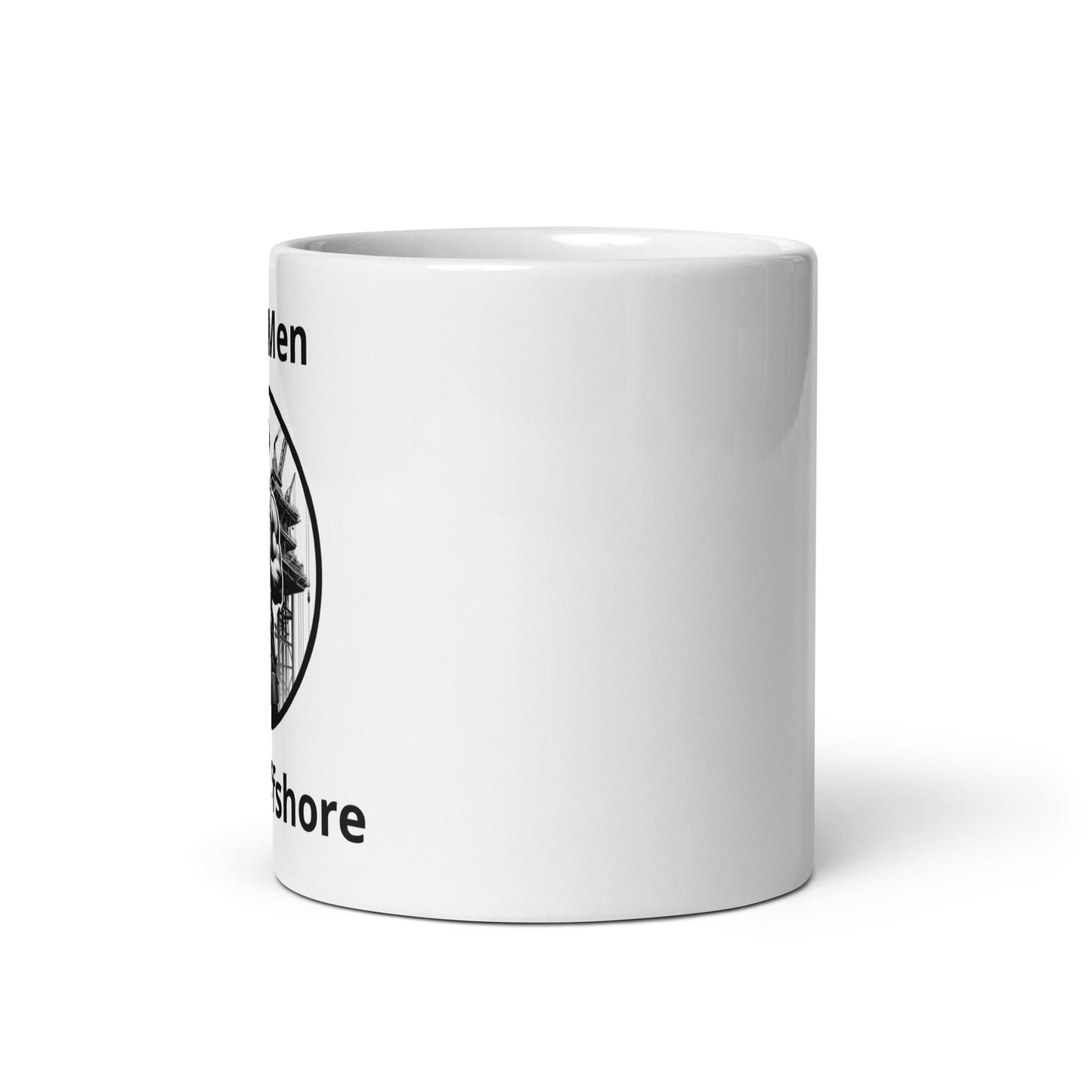 White glossy mug - Real Mn Work Offshore 1