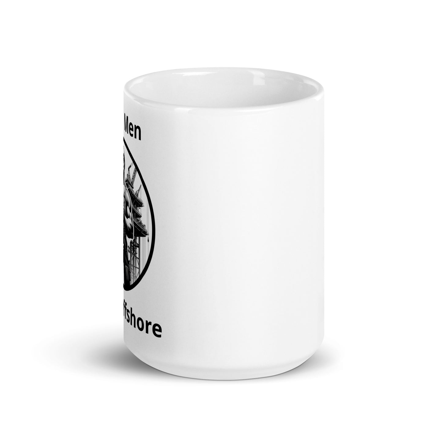 White glossy mug - Real Mn Work Offshore 1