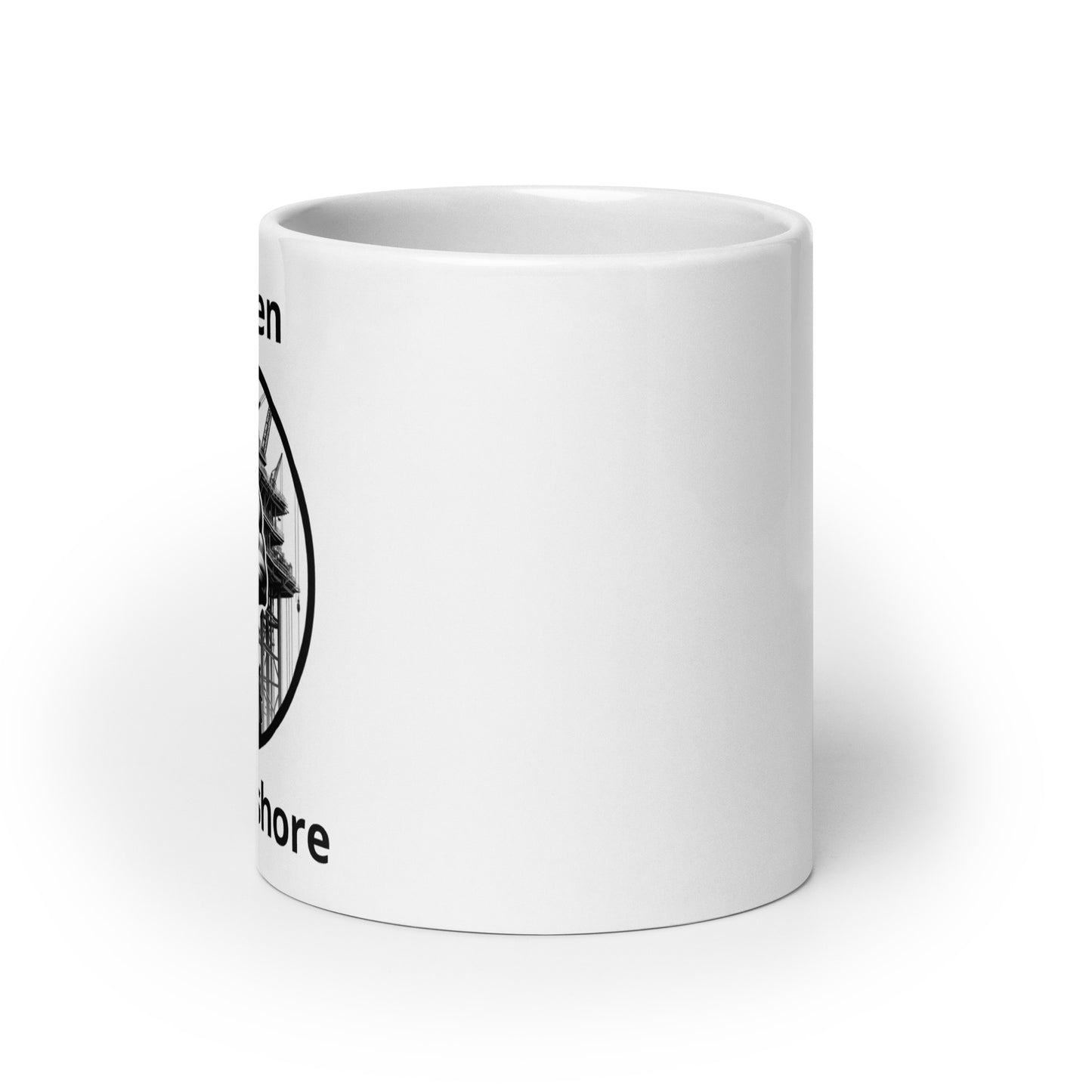 White glossy mug - Real Mn Work Offshore 1