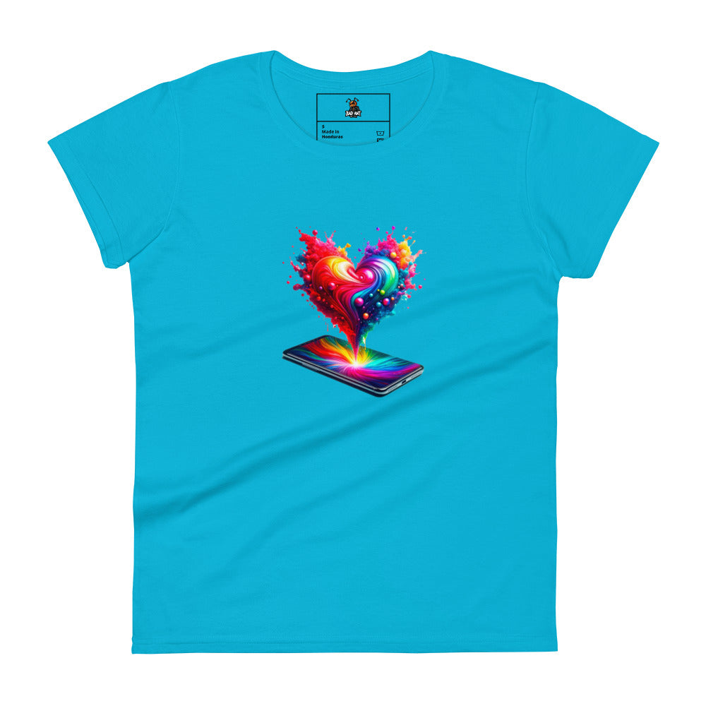 Women's short sleeve t-shirt - I love my phone