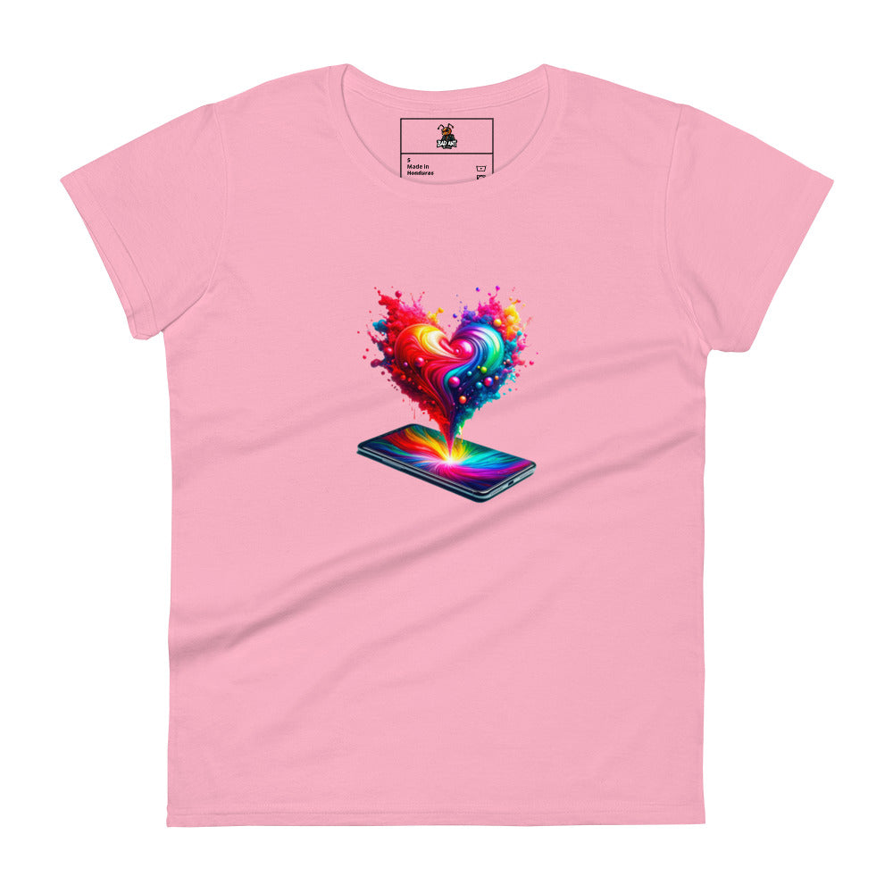 Women's short sleeve t-shirt - I love my phone
