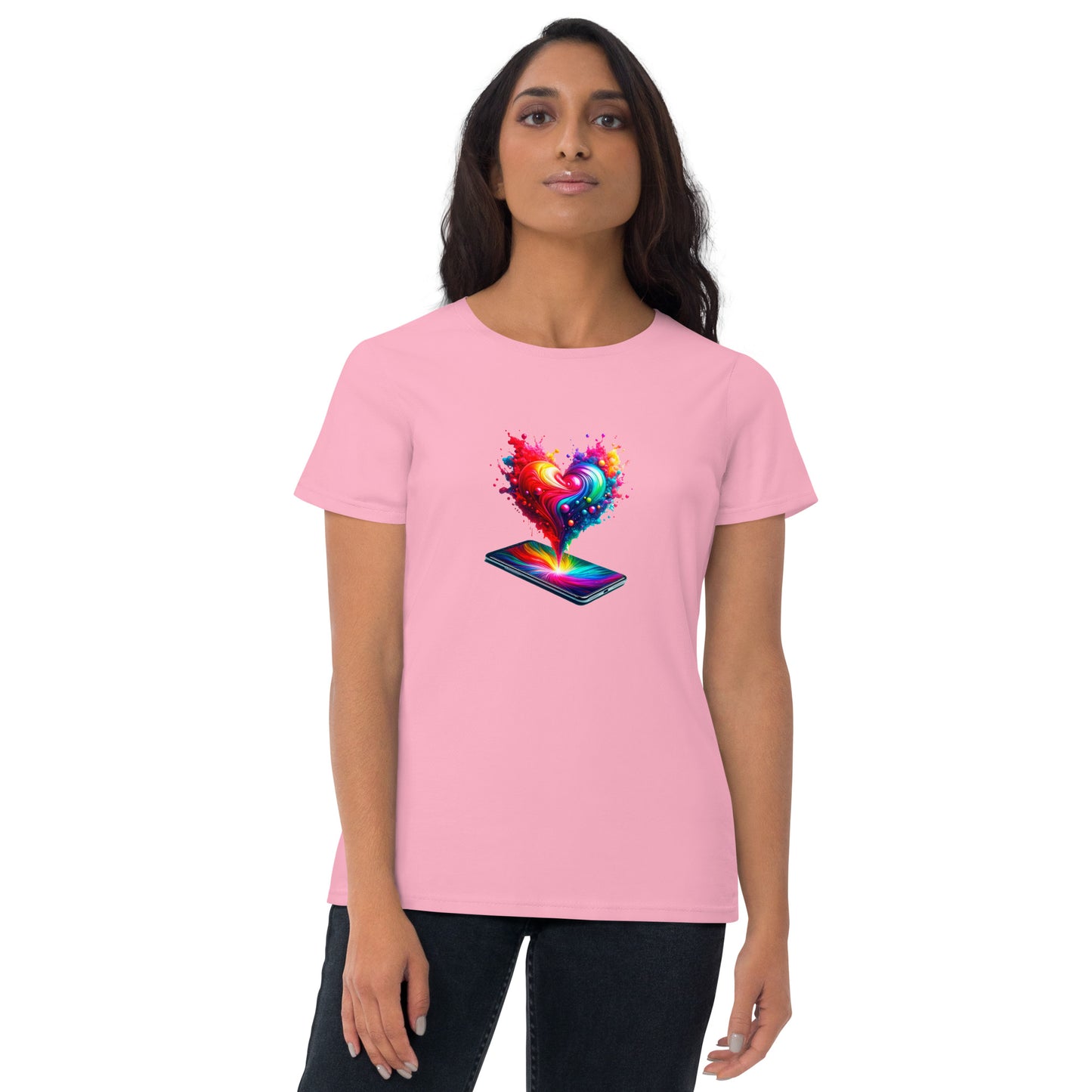 Women's short sleeve t-shirt - I love my phone