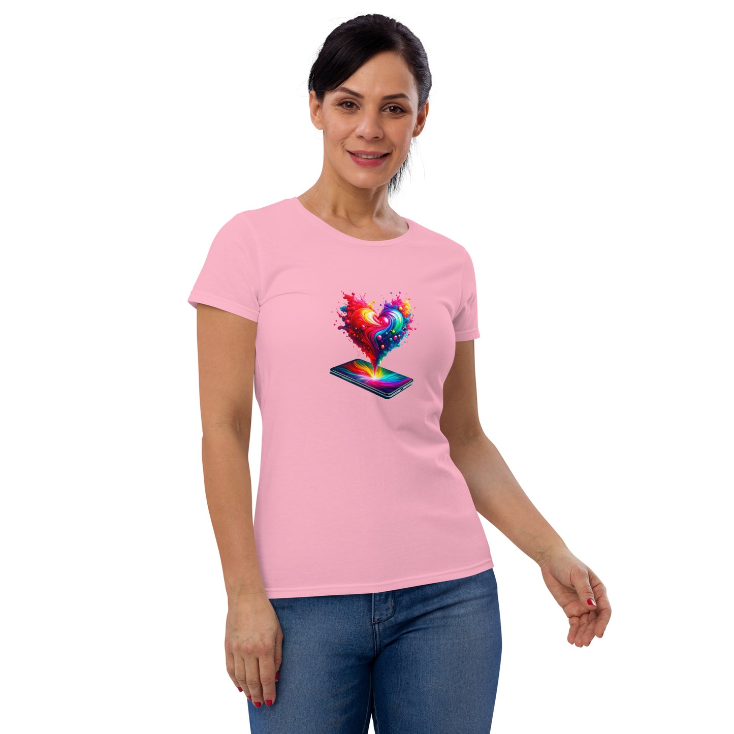 Women's short sleeve t-shirt - I love my phone