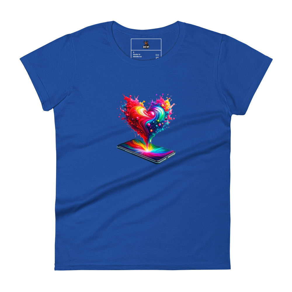 Women's short sleeve t-shirt - I love my phone