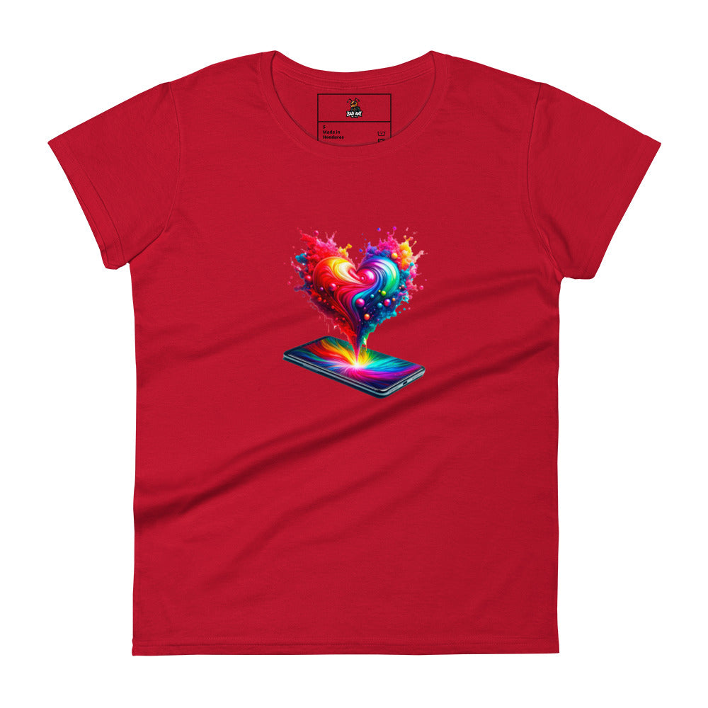 Women's short sleeve t-shirt - I love my phone