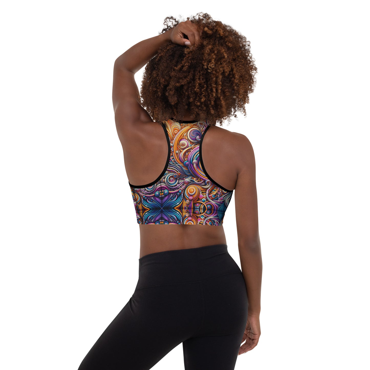 Padded Sports Bra - Peacock