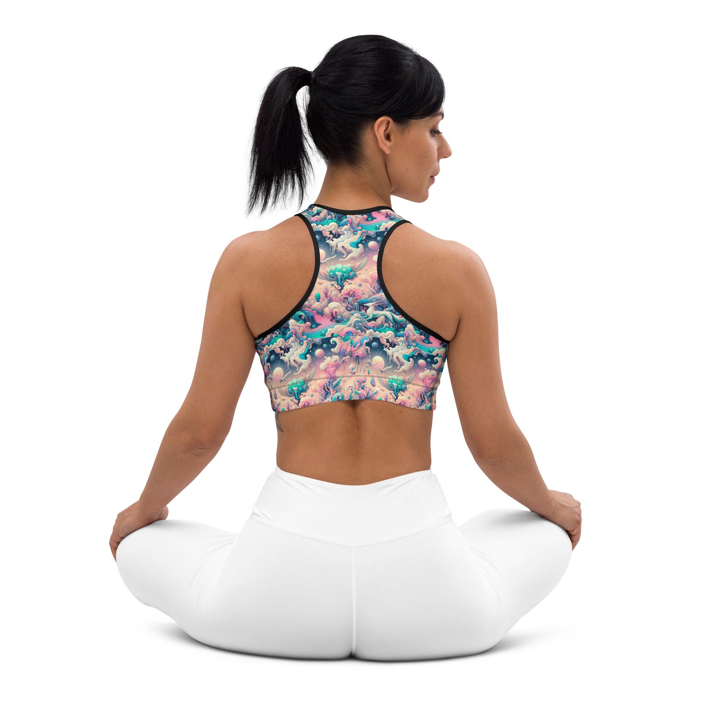 Padded Sports Bra - Magic Garden