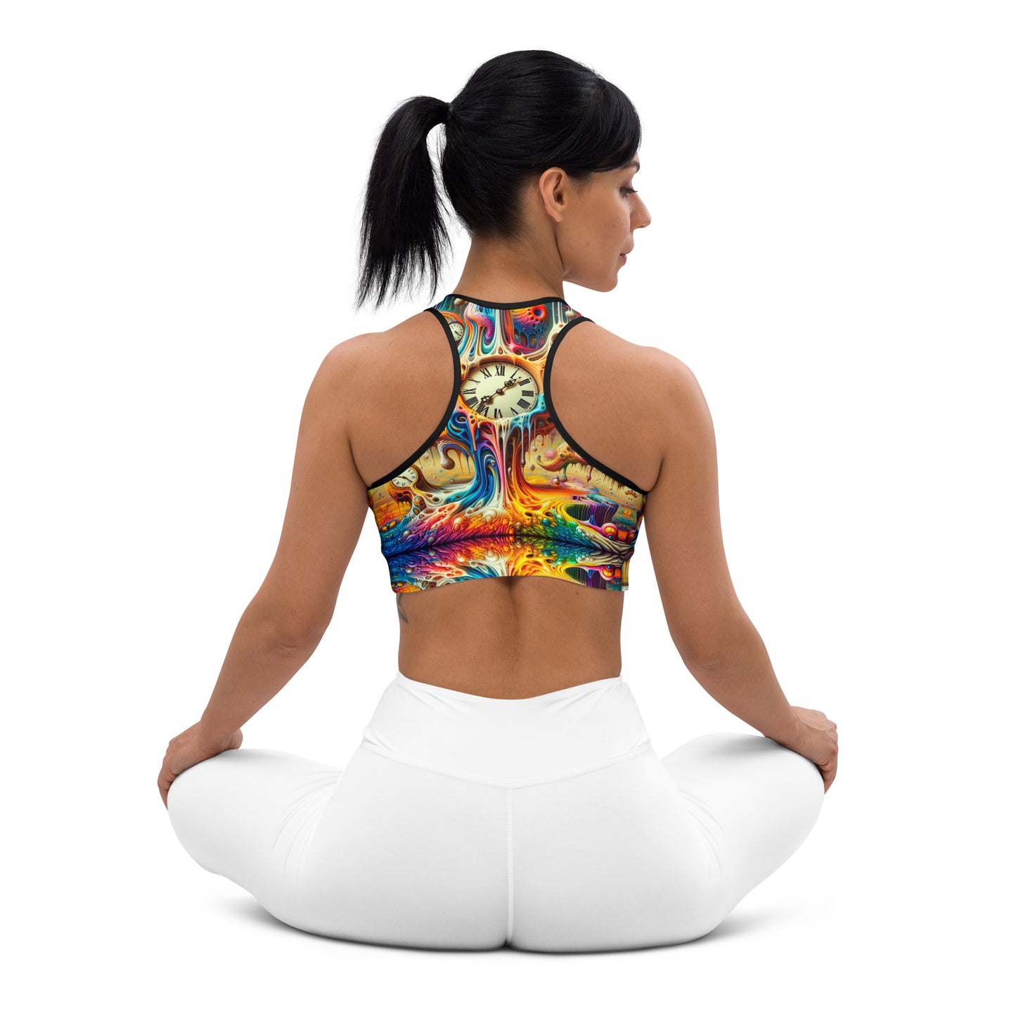 Padded Sports Bra - Dalí Clock