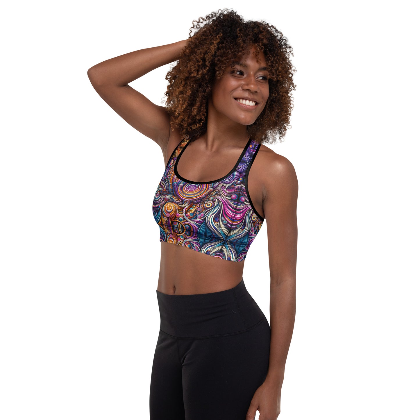 Padded Sports Bra - Peacock