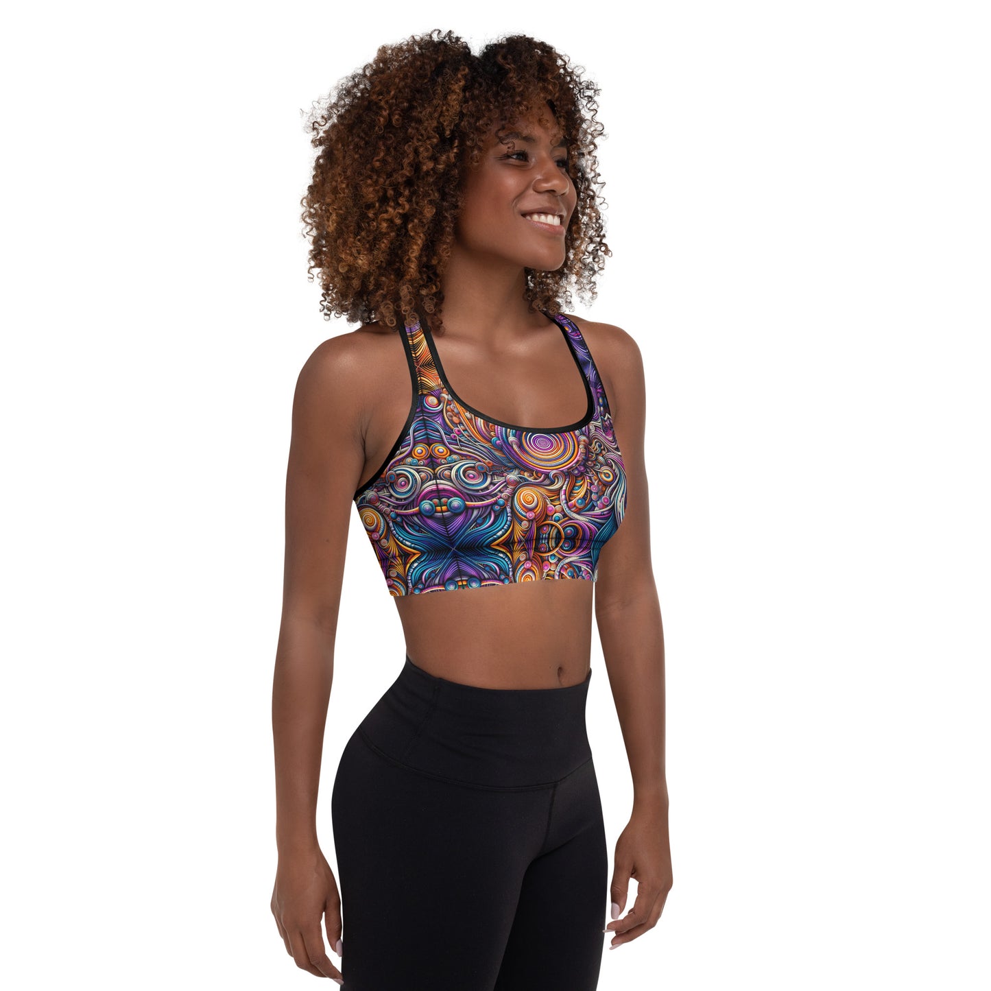 Padded Sports Bra - Peacock