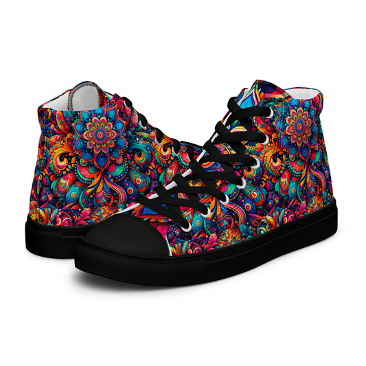 Men’s high top canvas shoes - Mandalas