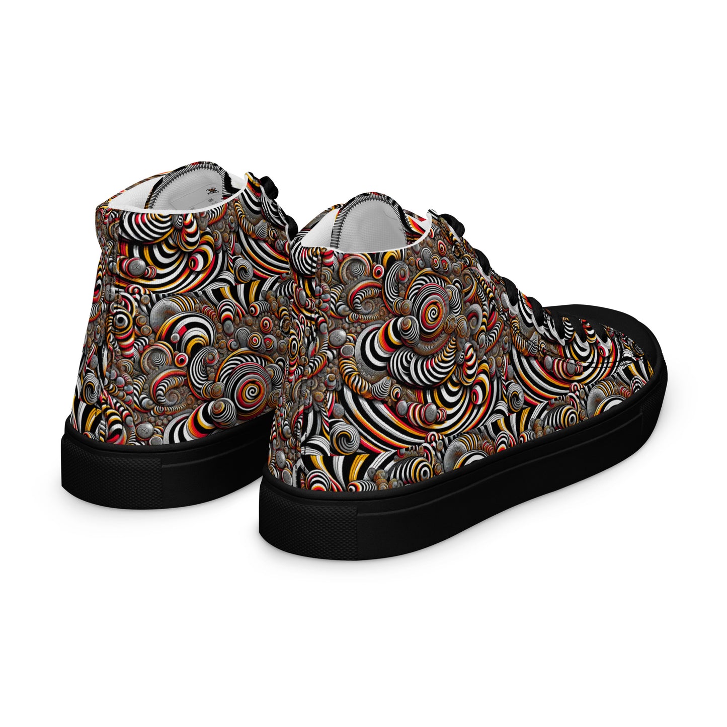 Men’s high top canvas shoes - Wavy spirals