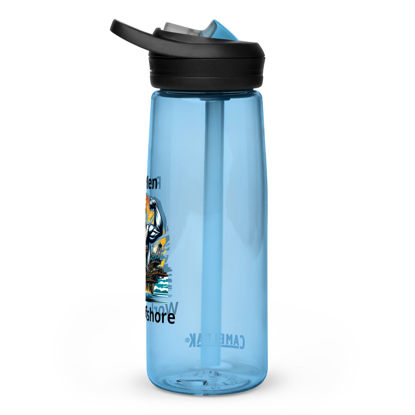 Sports water bottle - Real Men Work Offshore 3