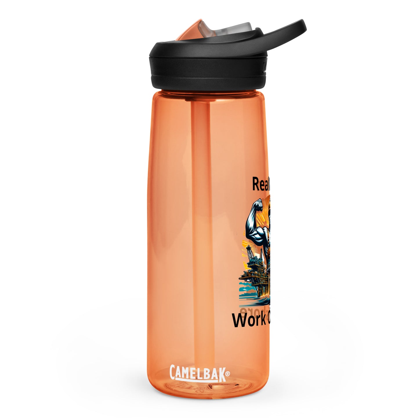 Sports water bottle - Real Men Work Offshore 3