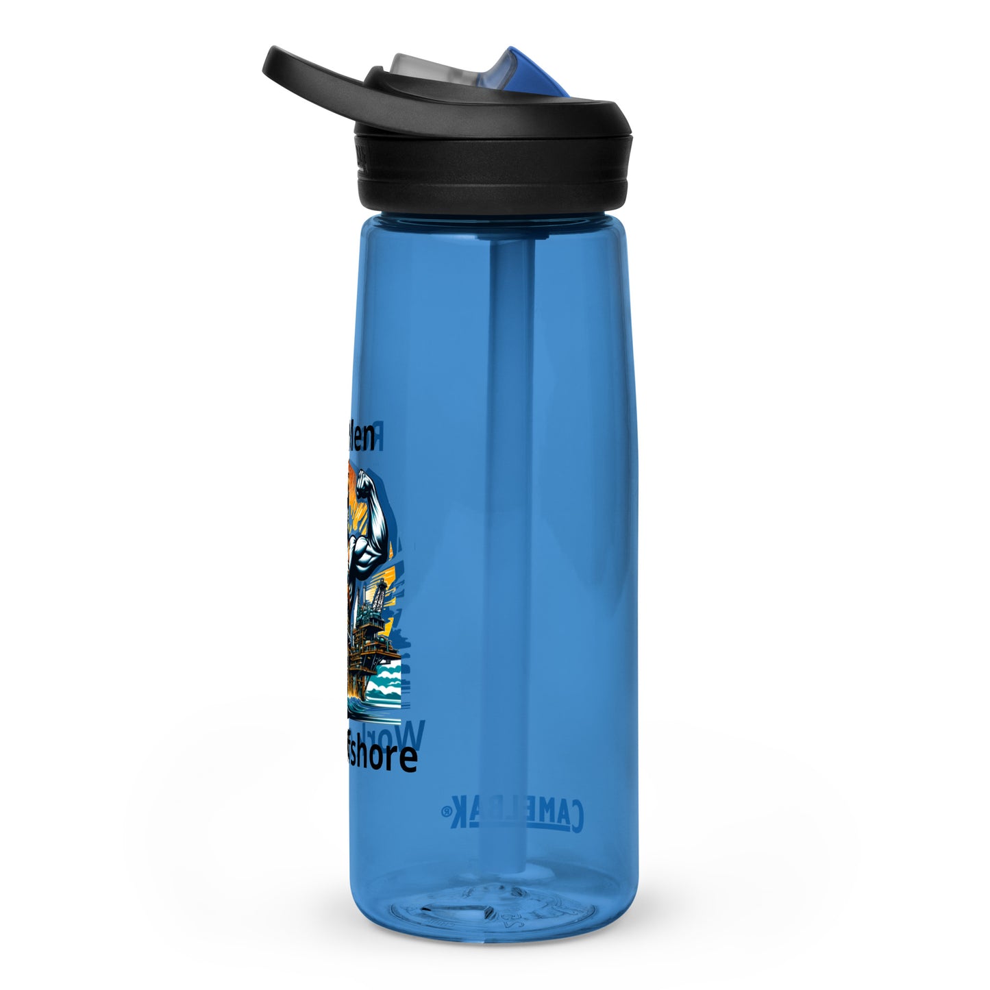 Sports water bottle - Real Men Work Offshore 3