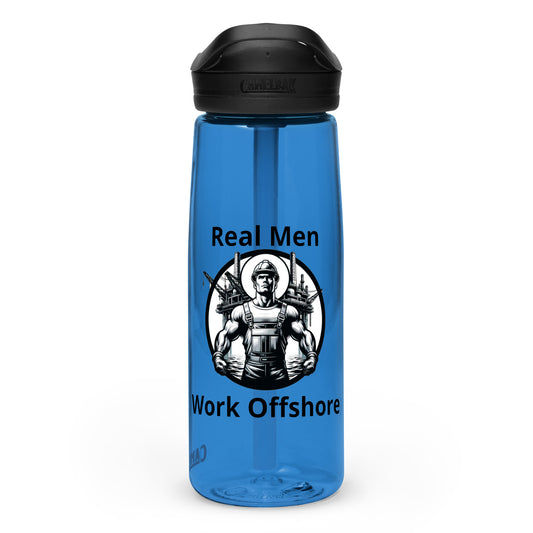 Sports water bottle - Real Men Work Offshore 2