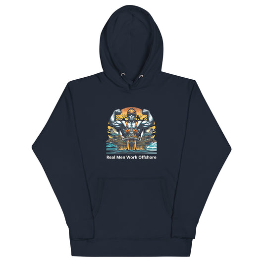 Unisex Hoodie - Real Men Work Offshore 3