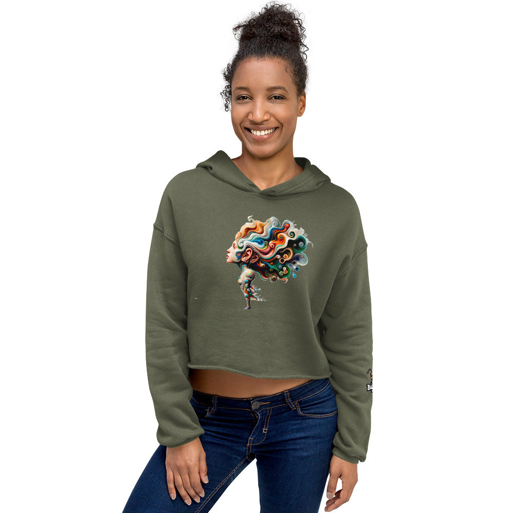 Crop Hoodie - Women with curly hair