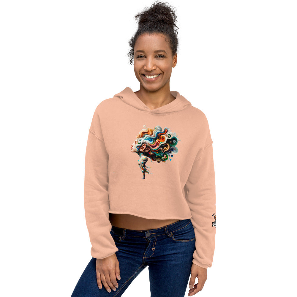 Crop Hoodie - Women with curly hair